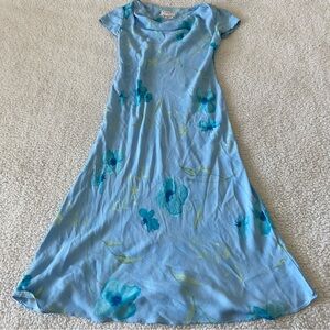 Vintage Blue Floral Dress